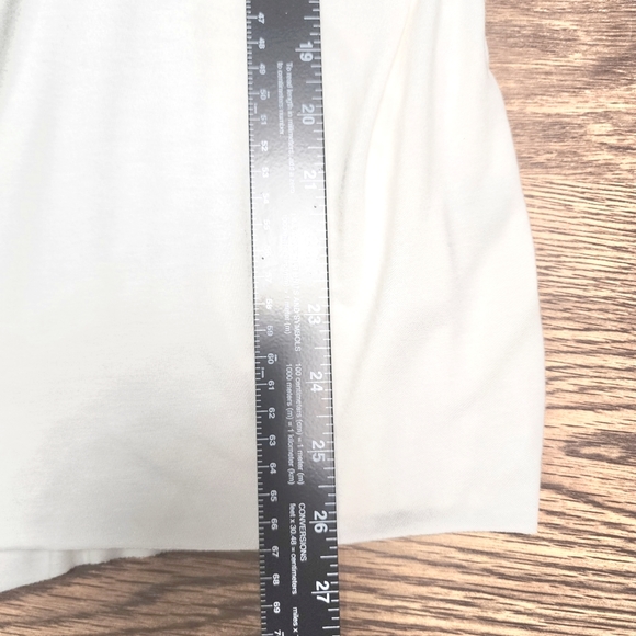 POL Hooded White Short Sleeve Relaxed Fit Boho Style Sweatshirt Size Small - Picture 14 of 15